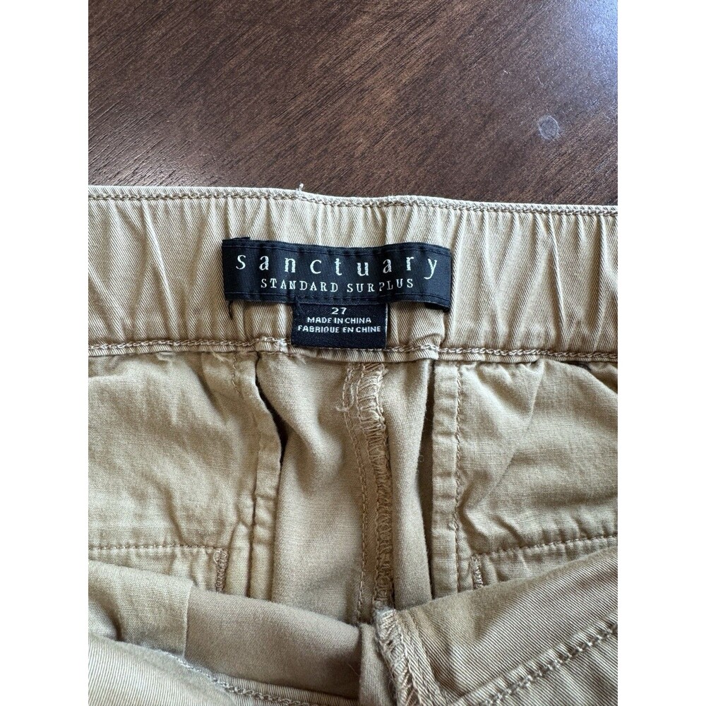 Sanctuary Pants, Men's Size 27, Khaki, Straight, Cargo Joggers, Side Pockets - Picture 6 of 7
